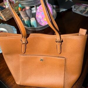 Michael Kors Cognac Leather-Style Tote Bag